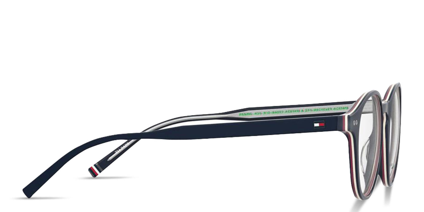 Tommy Hilfiger Flag Logo Panthos Eyeglasses in Blue – Product Photo 2