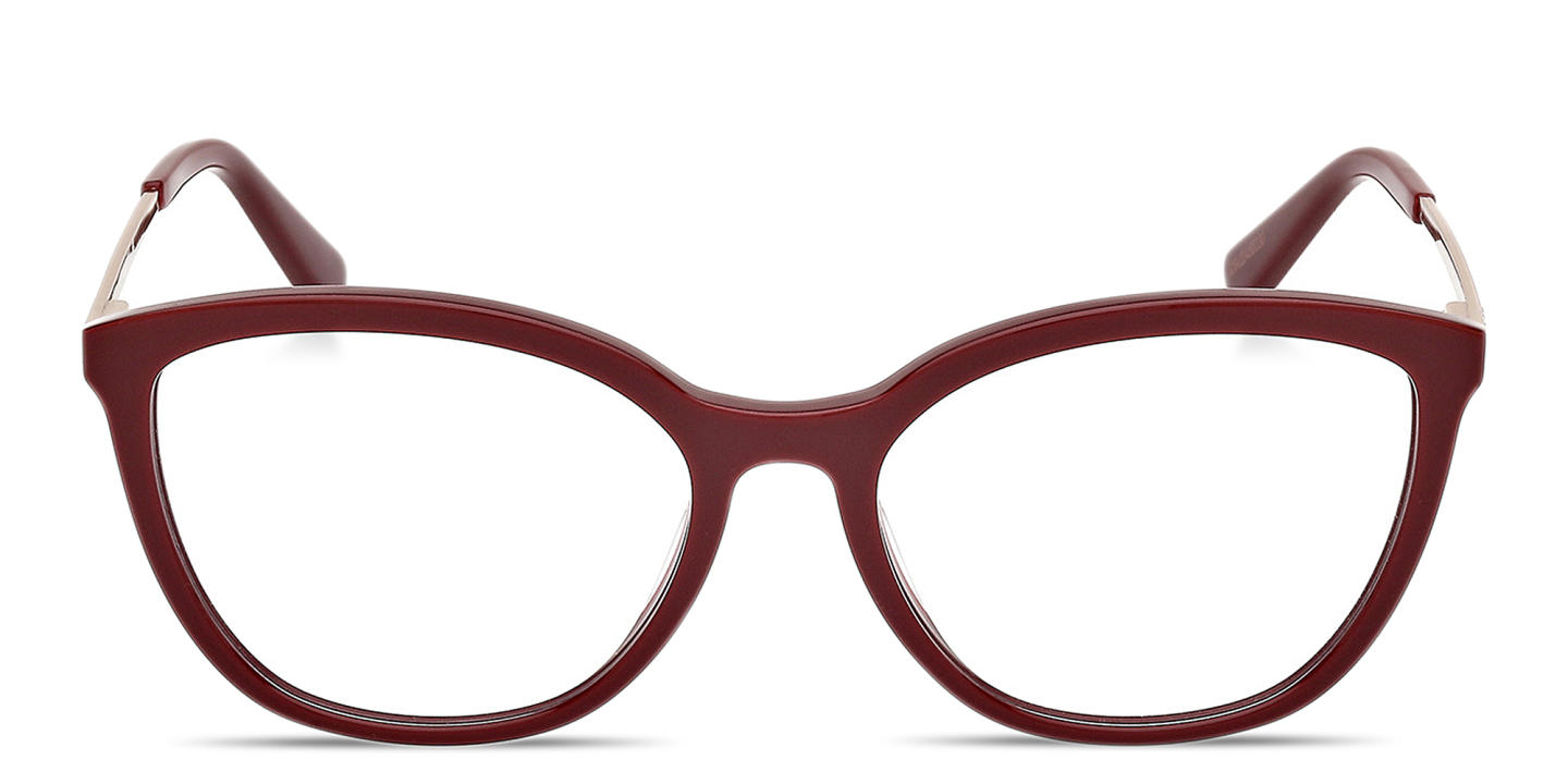 Guess Logo Lettering Cat-Eye Eyeglasses in Burgundy – Product Photo 0