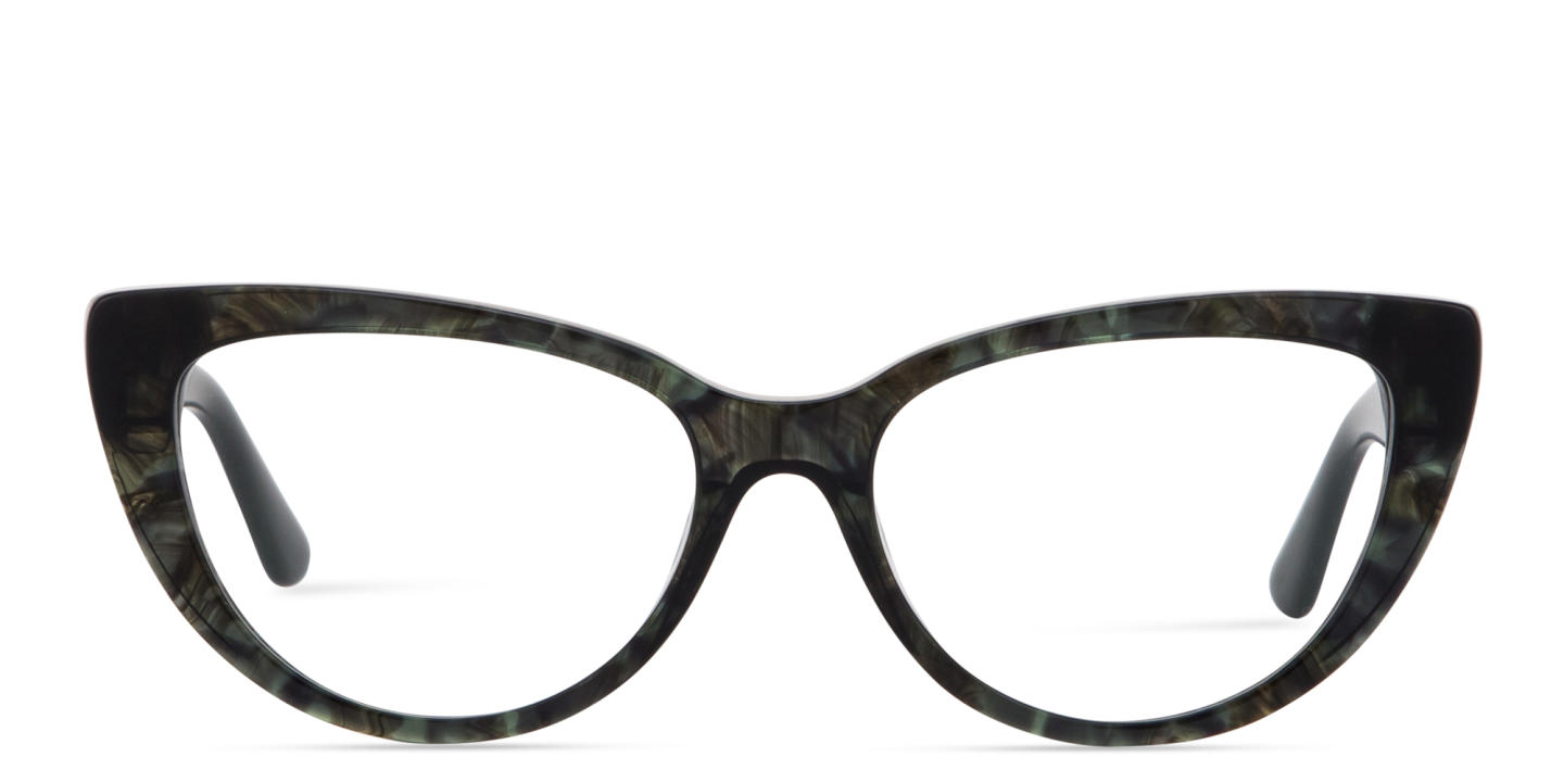 Shop Guess Rhinestone-Embellished Cat-Eye Eyeglasses in Green online.