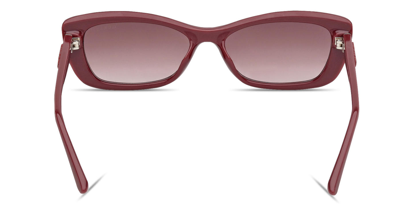Guess Embossed Logo Rectangle Sunglasses in Red – Product Photo 3