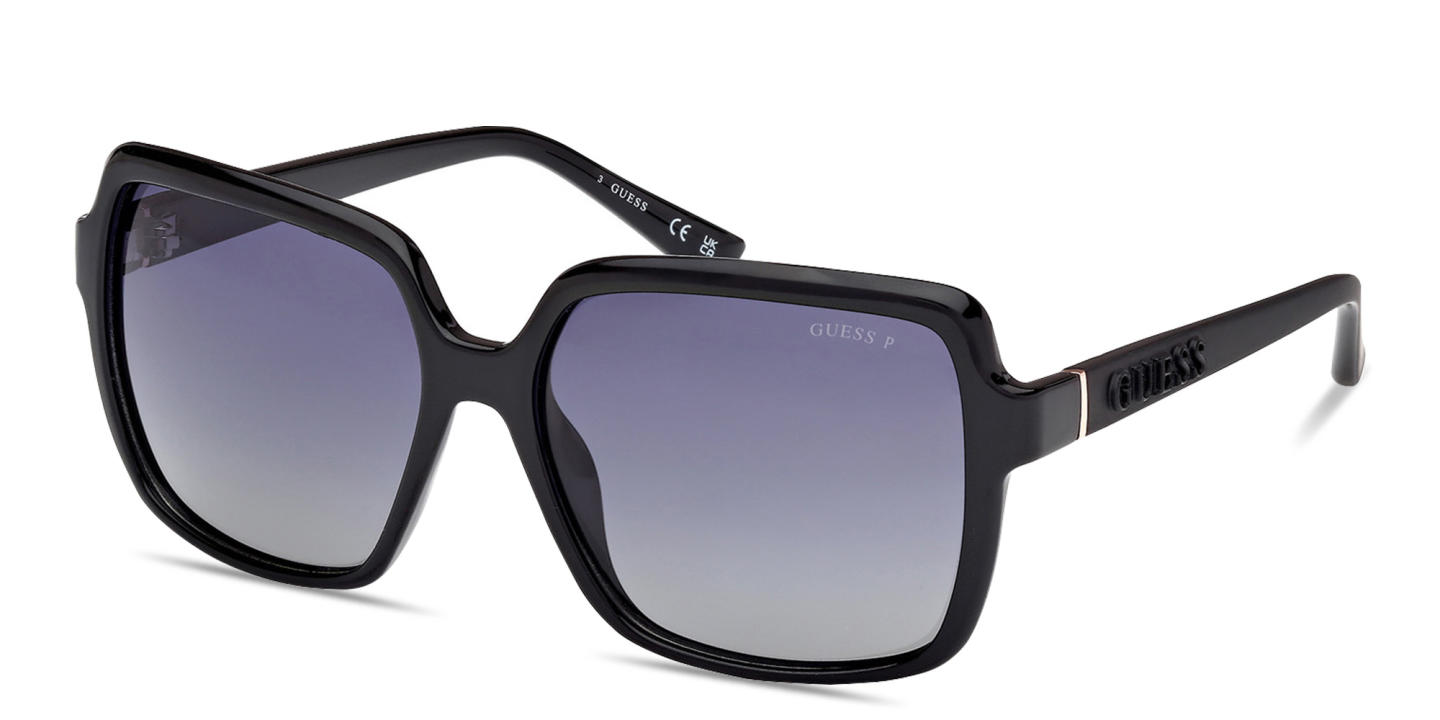 Guess Embossed Logo Oversized Square Sunglasses in Black – Product Photo 1