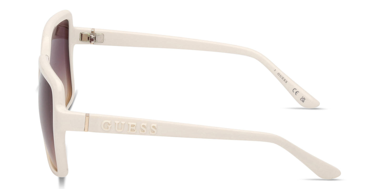 Guess Embossed Logo Oversized Square Sunglasses in White – Product Photo 2
