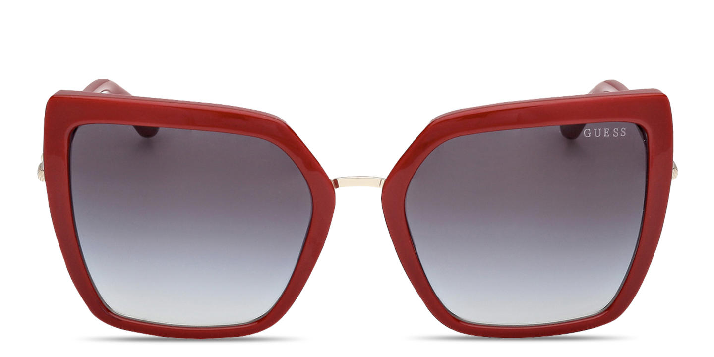 Guess Oversized Cat-Eye Sunglasses in Burgundy – Product Photo 0