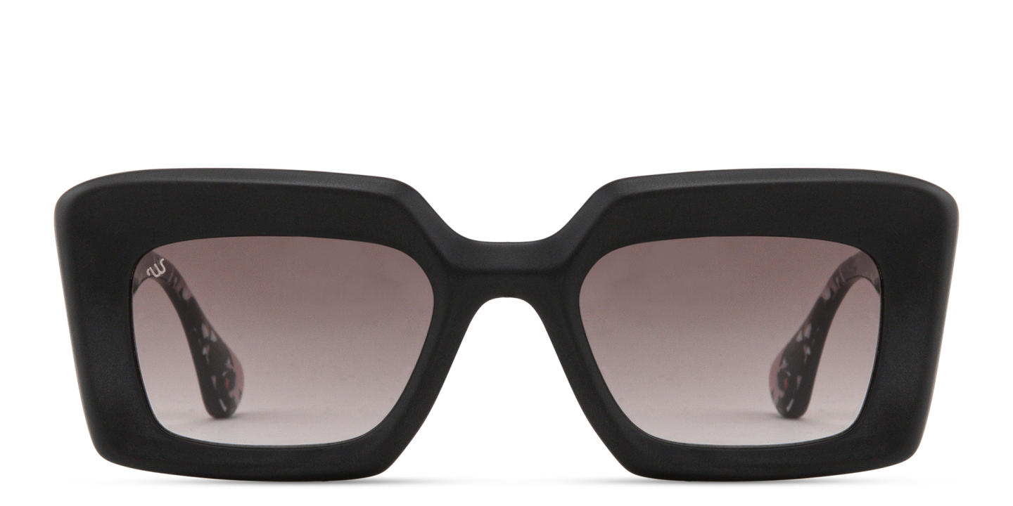 نظارات شمسية ستيلا ليميتيد إيديشن بإطار مربّع من ووديز بلون أسود - صورة المنتج 0