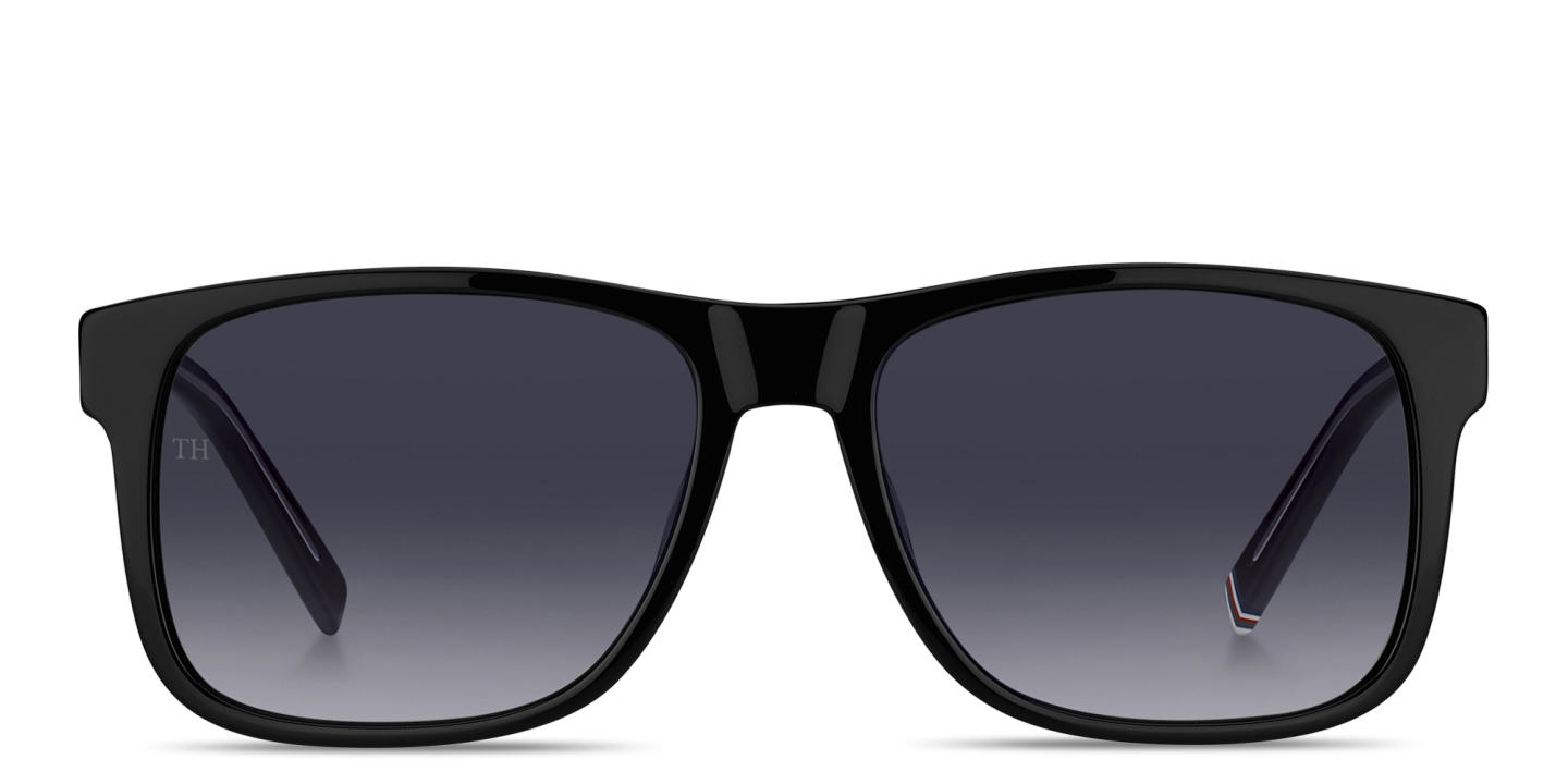 Tommy Hilfiger Logo Rectangle Sunglasses in Black – Product Photo 0