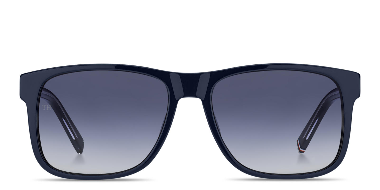 Tommy Hilfiger Logo Rectangle Sunglasses in Blue – Product Photo 0