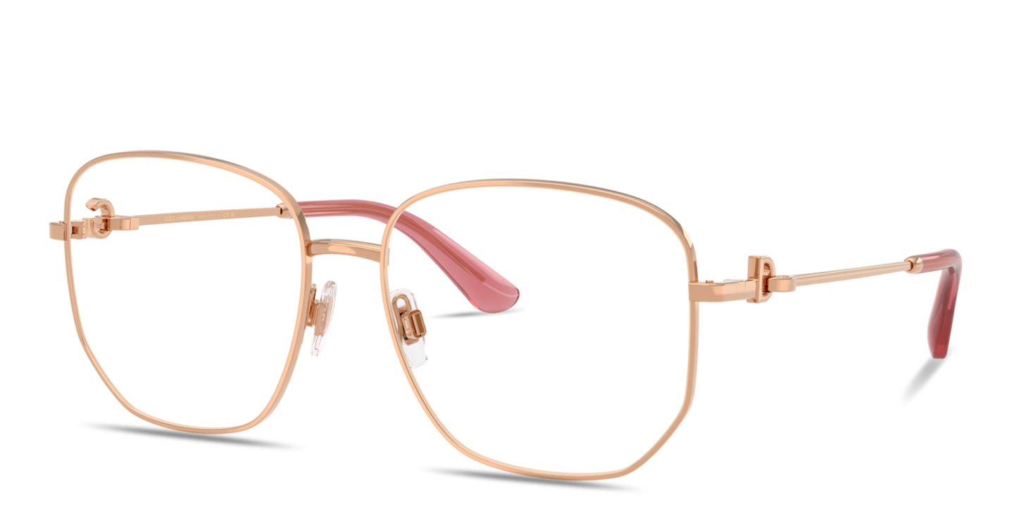 Dolce & Gabbana DNA Wide Panthos Eyeglasses in Rose Gold – Product Photo 1