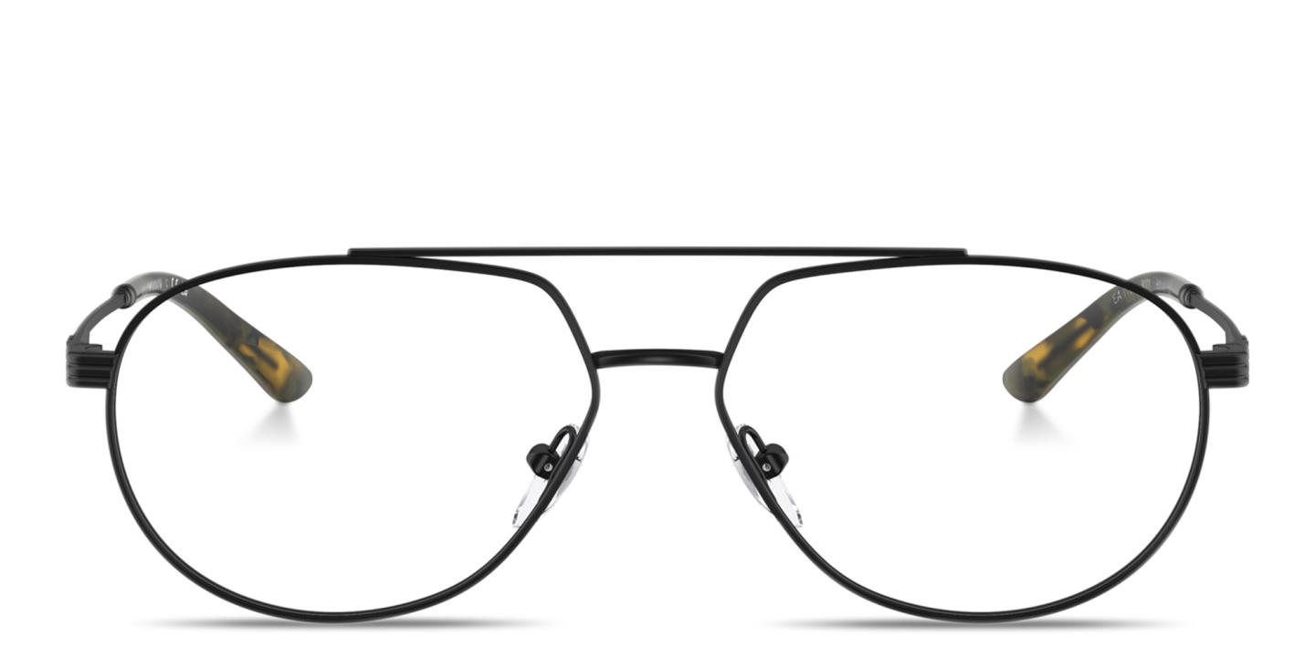 Emporio Armani Modern Wide Pilot Eyeglasses in Matte Black – Product Photo 0