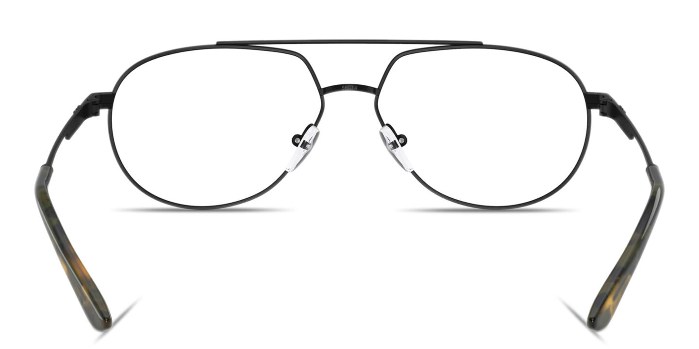 Emporio Armani Modern Wide Pilot Eyeglasses in Matte Black – Product Photo 3