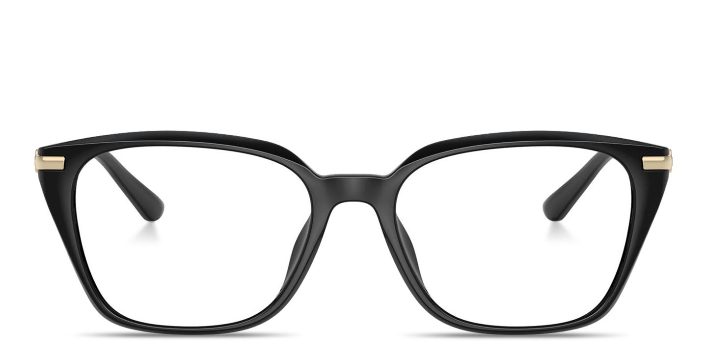 Shop Michael Kors Hainan Rectangle Eyeglasses in Black online.