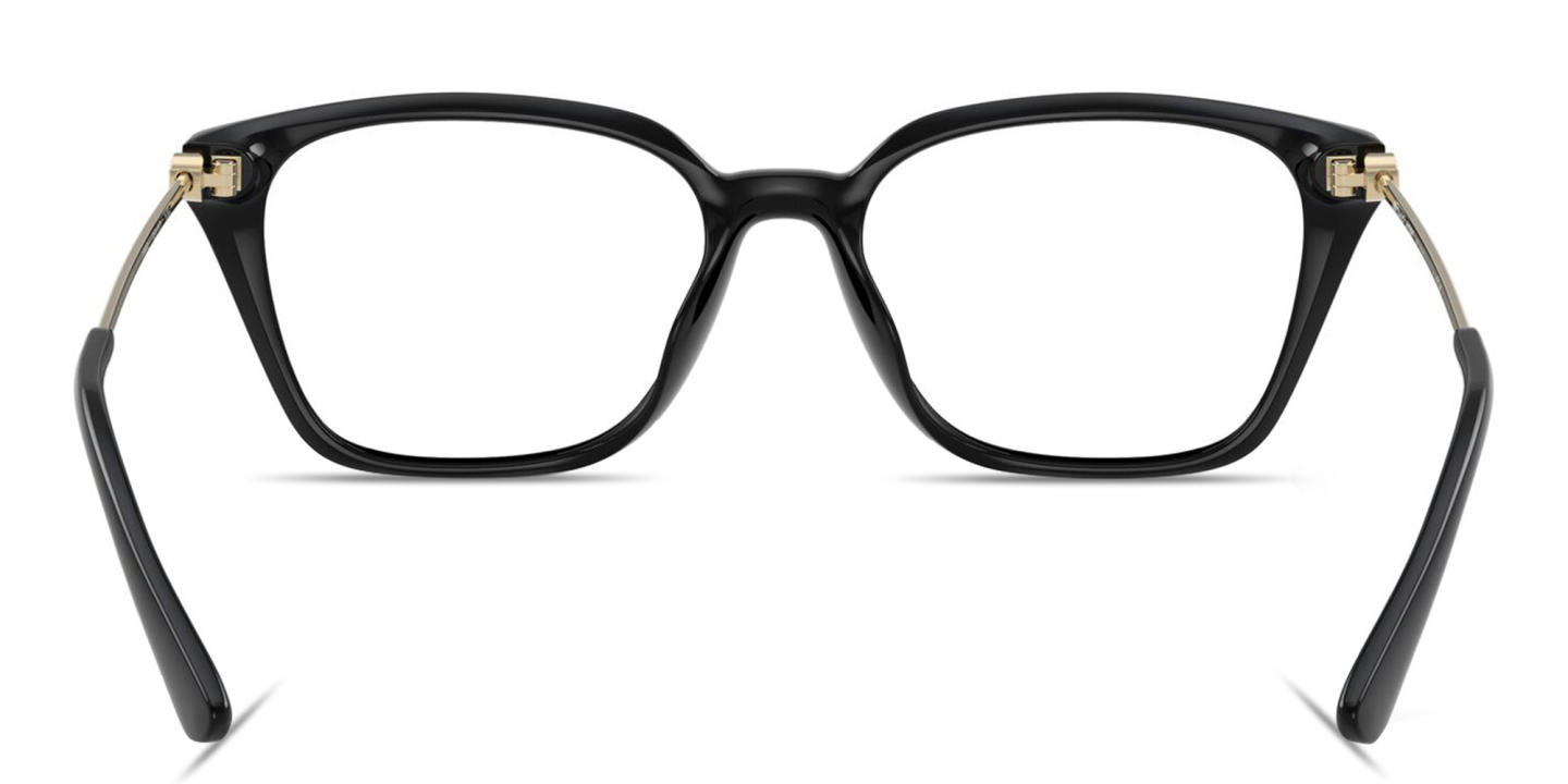 Shop Michael Kors Hainan Rectangle Eyeglasses in Black online.