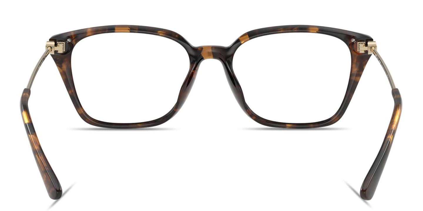 Shop Michael Kors Hainan Rectangle Eyeglasses in Tortoise online.