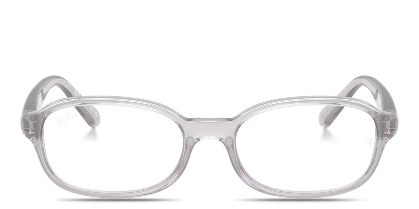 Shop Ray-Ban Junior Optics Kids Bio-Based Pillow Eyeglasses in Transparent Gray online.
