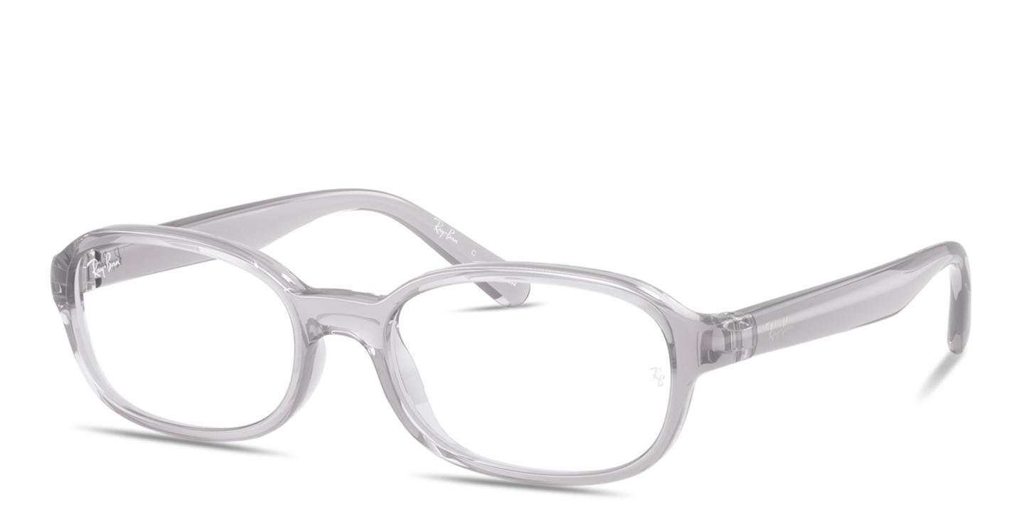 Shop Ray-Ban Junior Optics Kids Bio-Based Pillow Eyeglasses in Transparent Gray online.