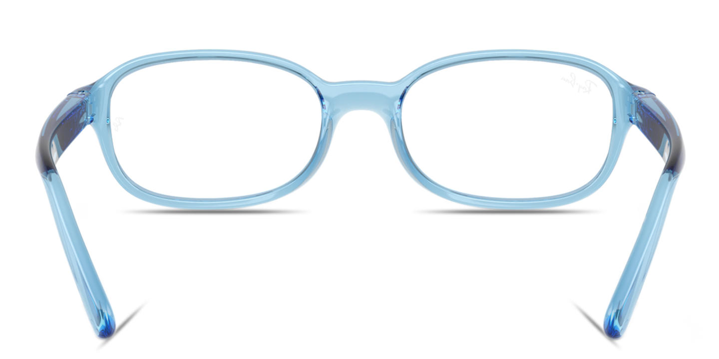 Shop Ray-Ban Junior Optics Kids Bio-Based Pillow Eyeglasses in Transparent Blue online.