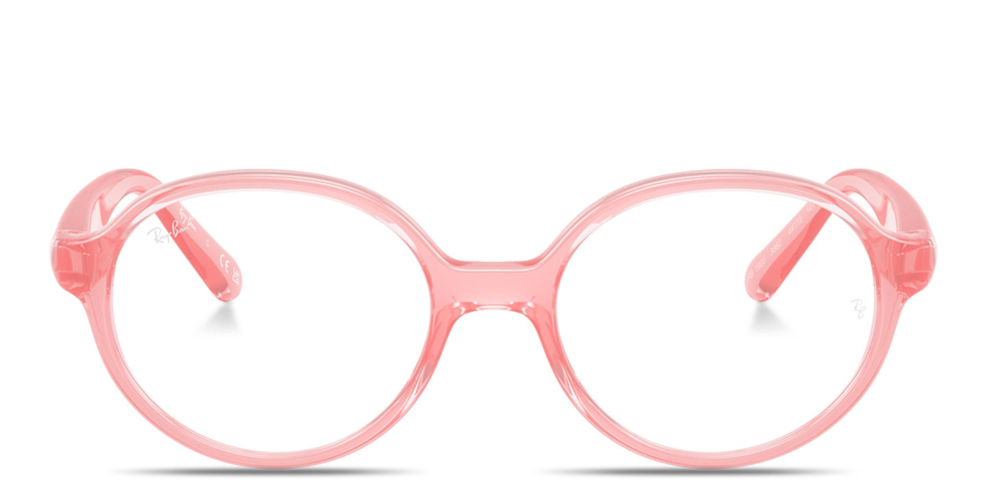 Shop Ray-Ban Junior Optics Kids Bio-Based Panthos Eyeglasses in Transparent Light Pink online.