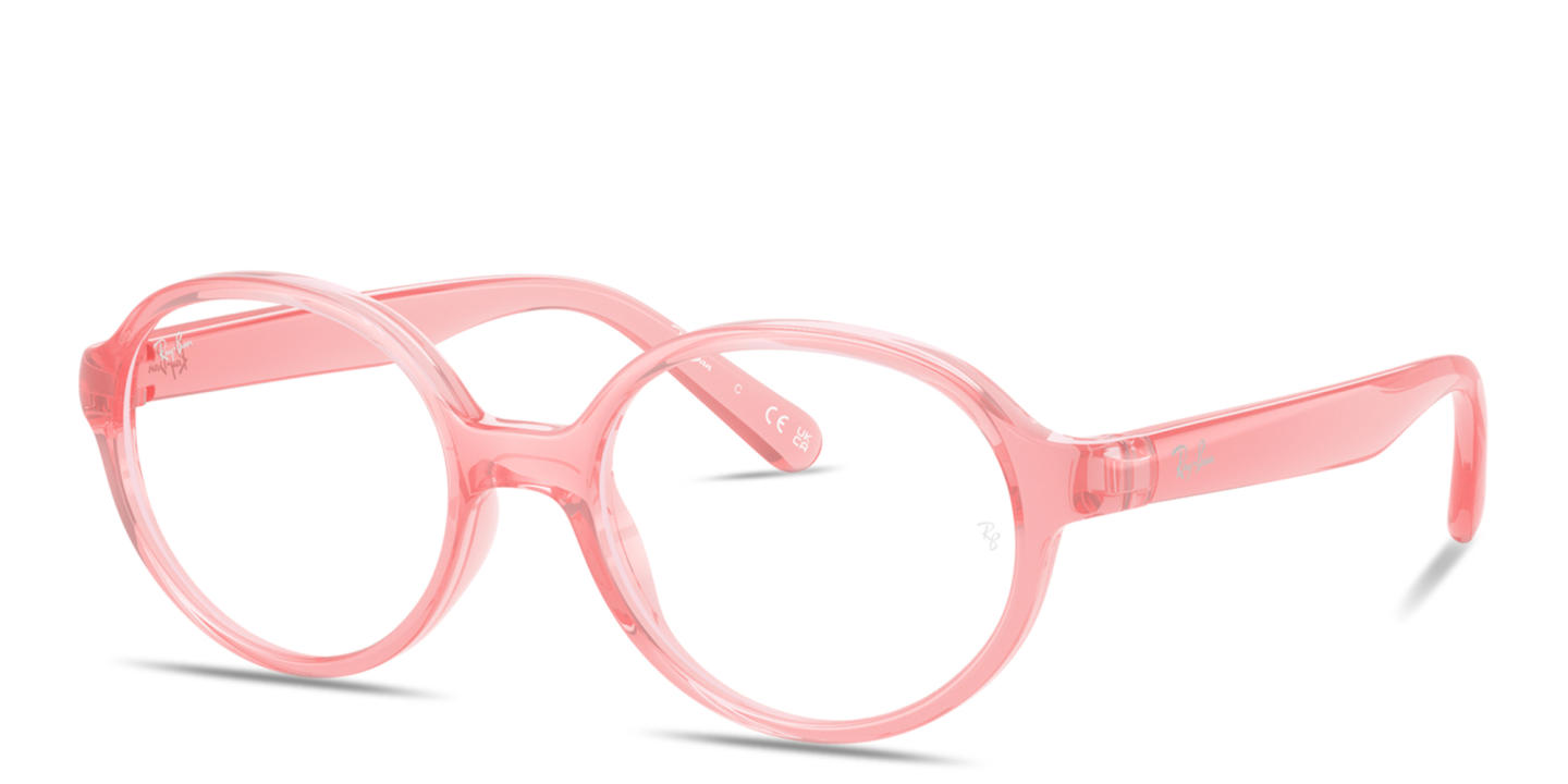 Ray-Ban Junior Optics Kids Bio-Based Panthos Eyeglasses in Transparent Light Pink – Product Photo 1