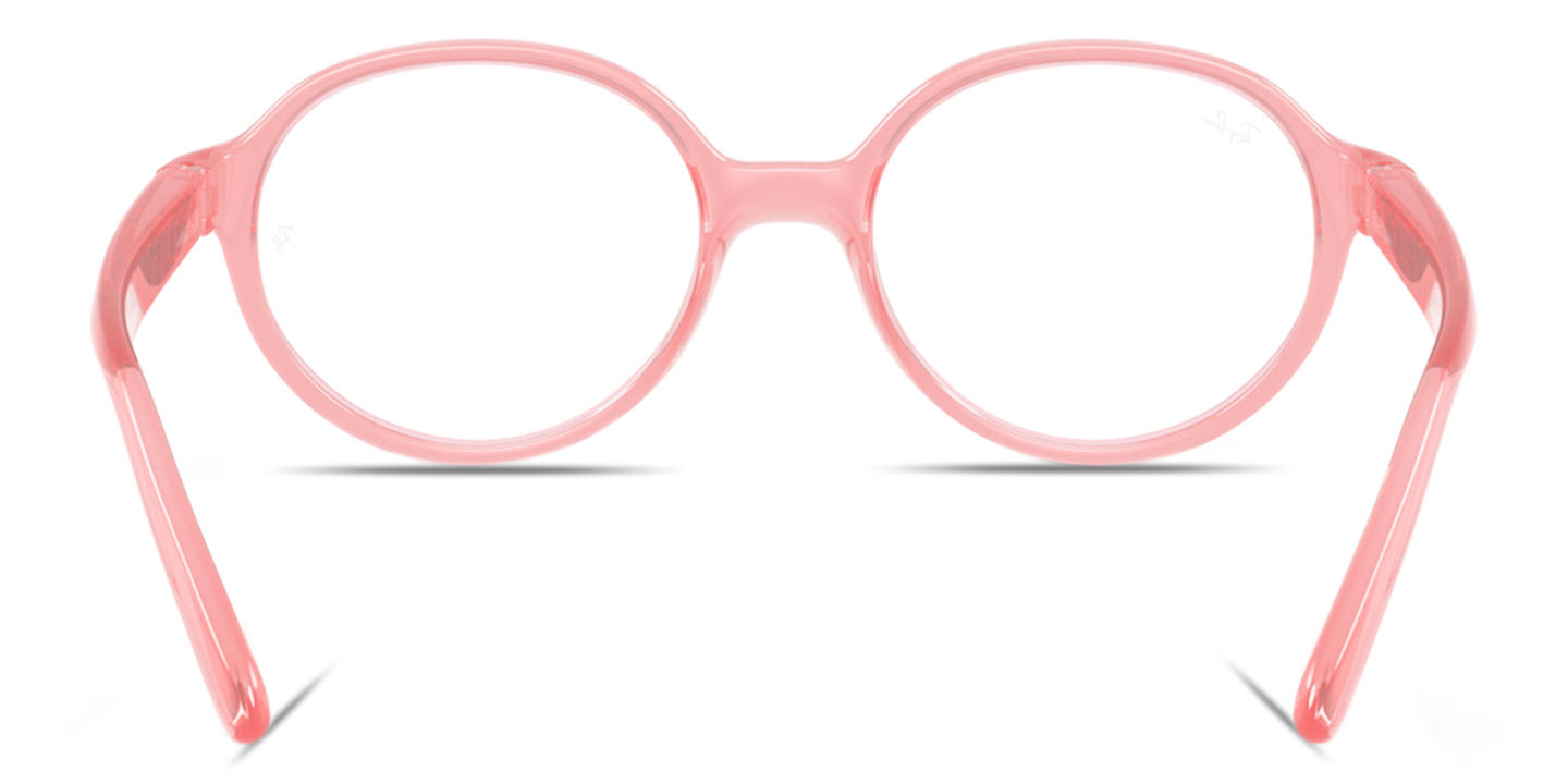 Shop Ray-Ban Junior Optics Kids Bio-Based Panthos Eyeglasses in Transparent Light Pink online.