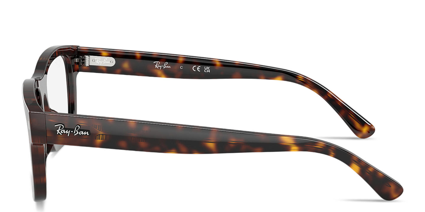 Ray-Ban Optics Unisex Rectangle Eyeglasses in Havana – Product Photo 2