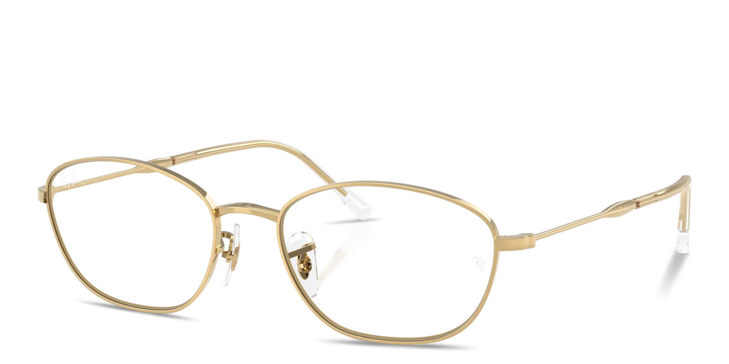 Shop Ray-Ban Optics Irregular Eyeglasses in Gold online.