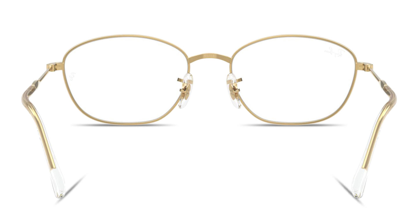 Shop Ray-Ban Optics Irregular Eyeglasses in Gold online.