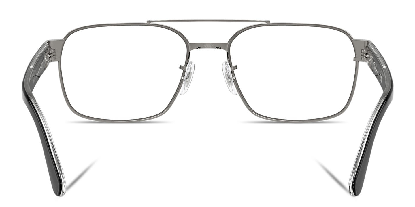 Shop Ray-Ban Optics Unisex Wide Square Eyeglasses in Gunmetal online.