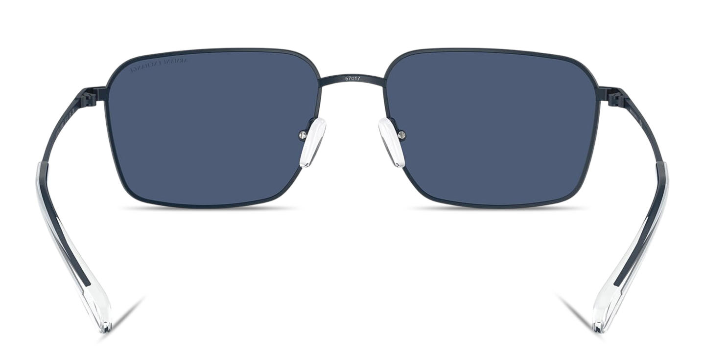Shop Armani Exchange A|X Logo Rectangle Sunglasses in Blue online.