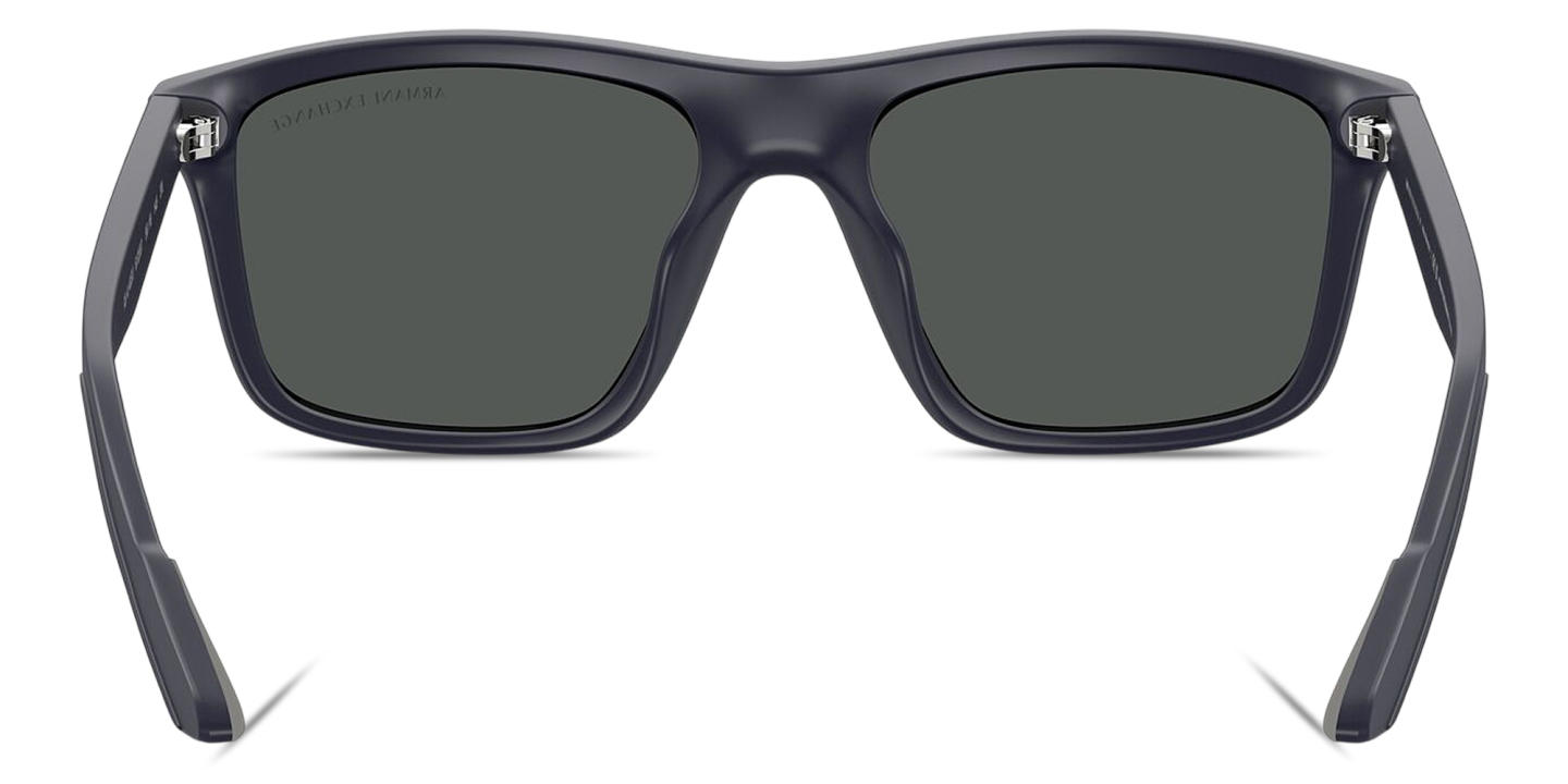 Shop Armani Exchange A|X Logo Square Sunglasses in Blue online.