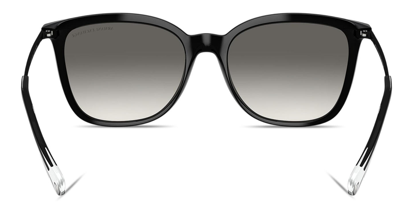 Shop Armani Exchange A|X Logo Butterfly Sunglasses in Black online.