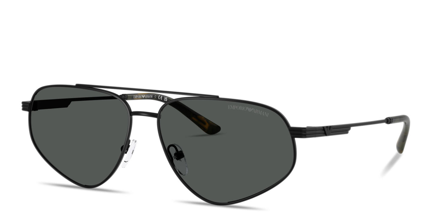 Emporio Armani Modern Pilot Sunglasses in Matte Black – Product Photo 1