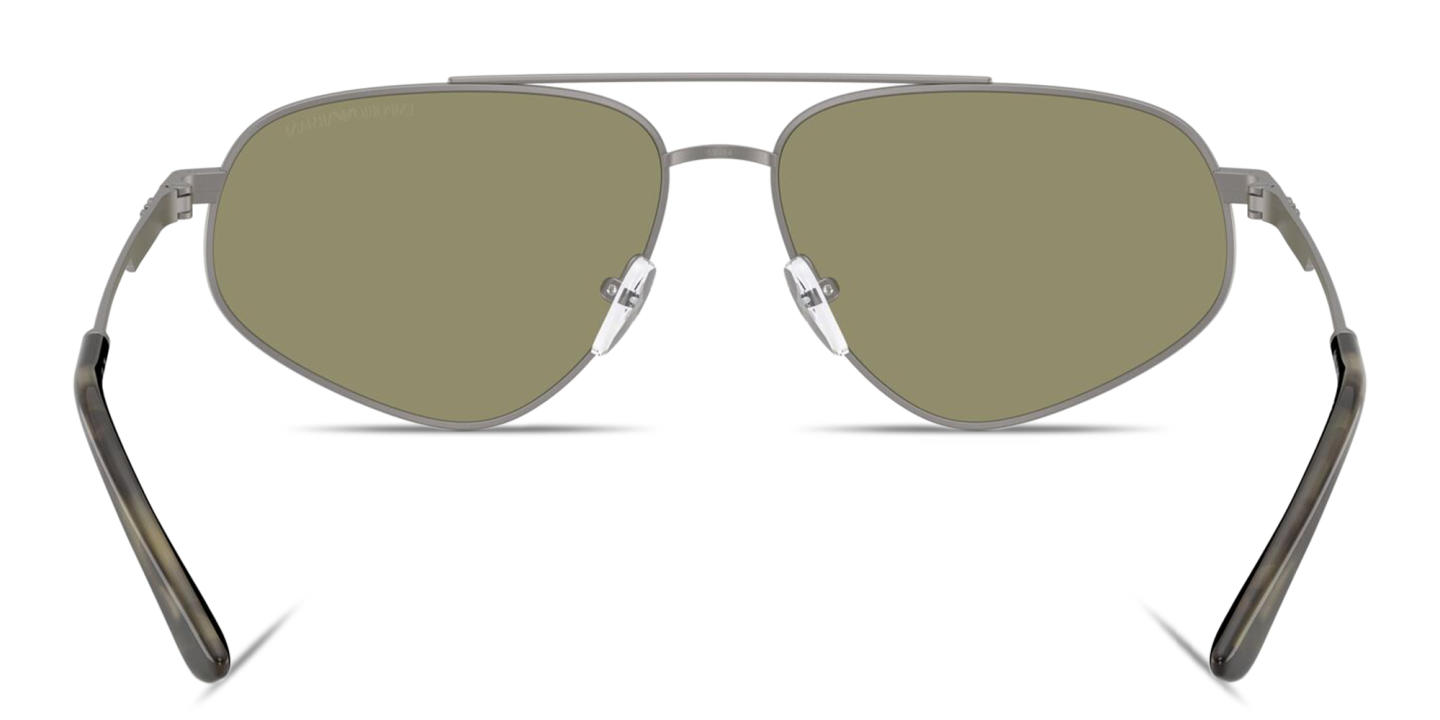 Shop Emporio Armani Modern Pilot Sunglasses in Gunmetal online.