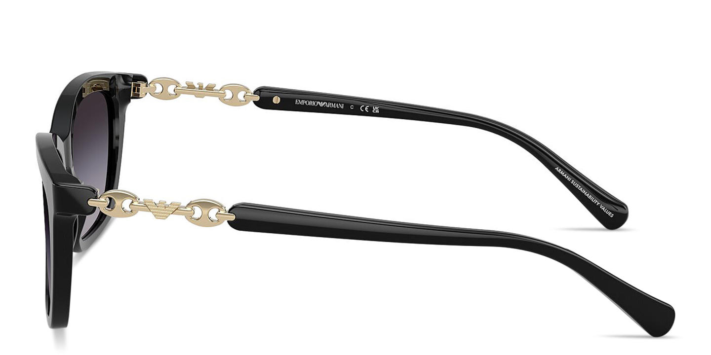 Emporio Armani Eagle Logo Cat-Eye Sunglasses in Black – Product Photo 2