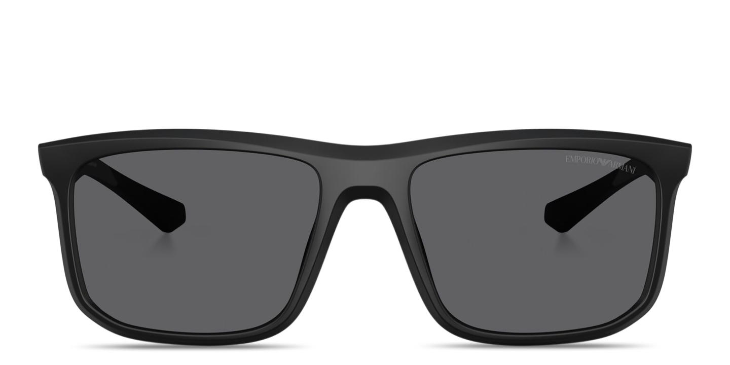 Emporio Armani Eagle Logo Square Sunglasses in Black – Product Photo 0