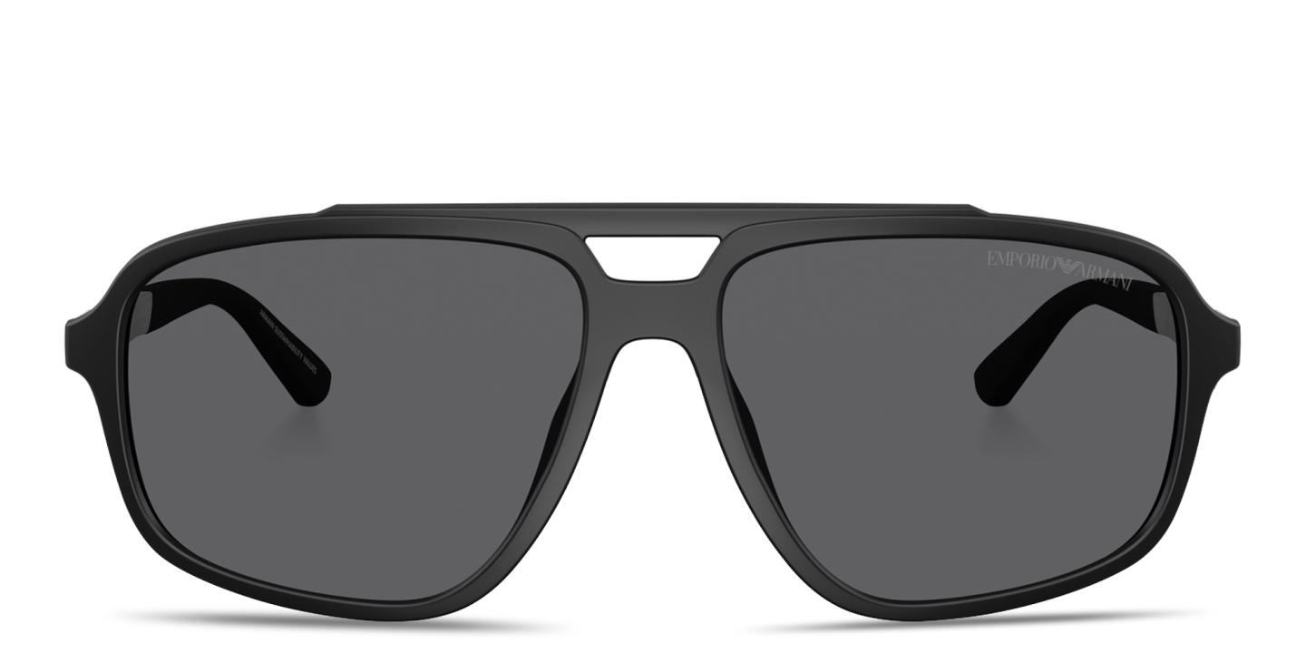 Emporio Armani Modern Pilot Sunglasses in Matte Black – Product Photo 0