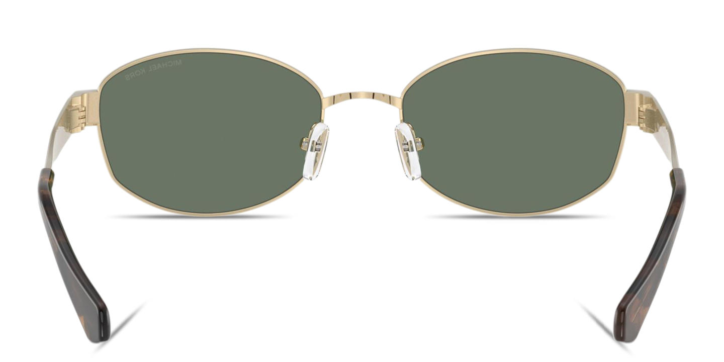 Shop Michael Kors Monte Carlo Oval Sunglasses in Gold online.
