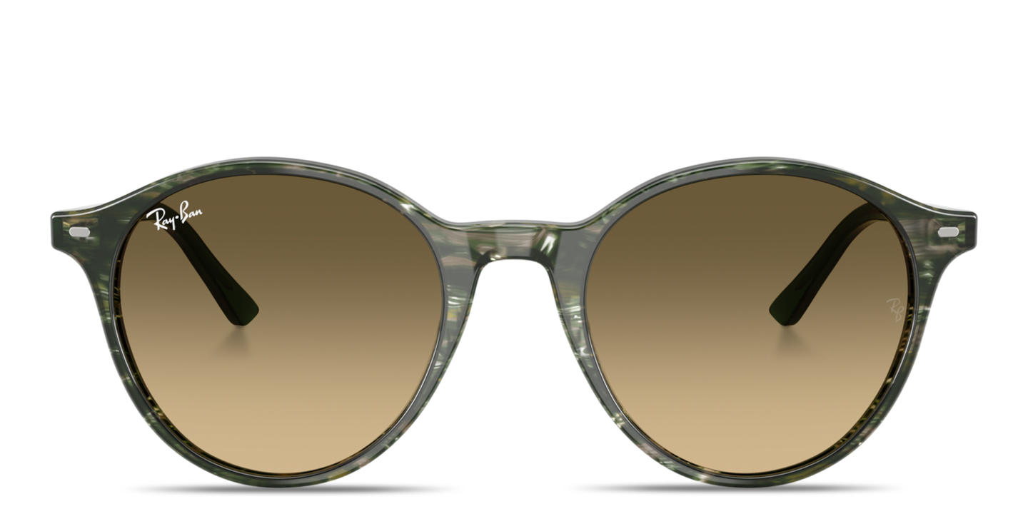 Shop Ray-Ban Bernard Unisex Panthos Sunglasses in Transparent Shade Fantasy Green online.