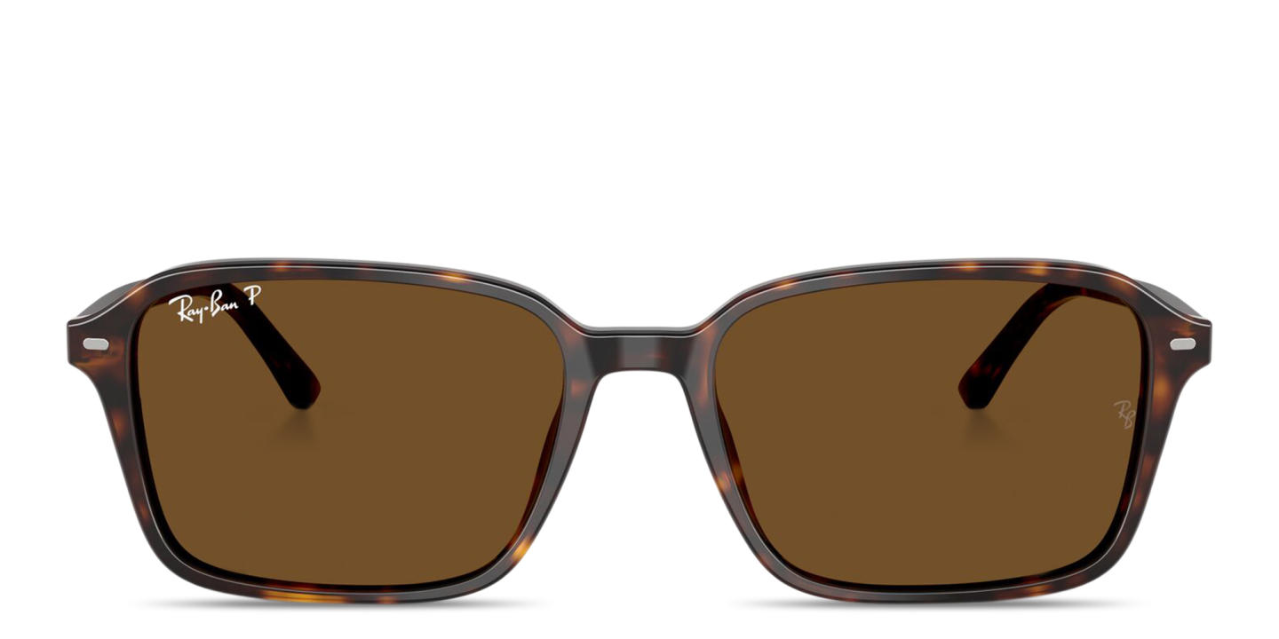 Shop Ray-Ban Raimond Unisex Square Sunglasses in Havana online.