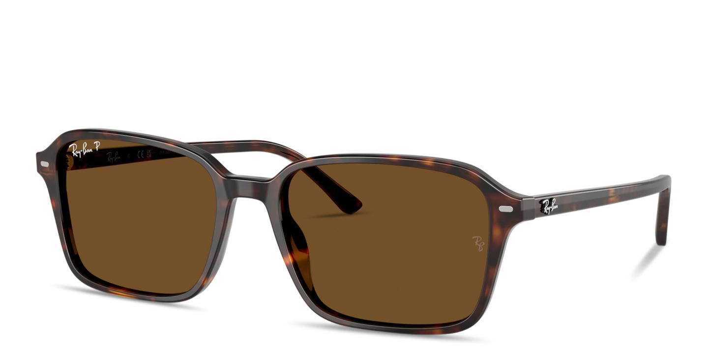 Shop Ray-Ban Raimond Unisex Square Sunglasses in Havana online.