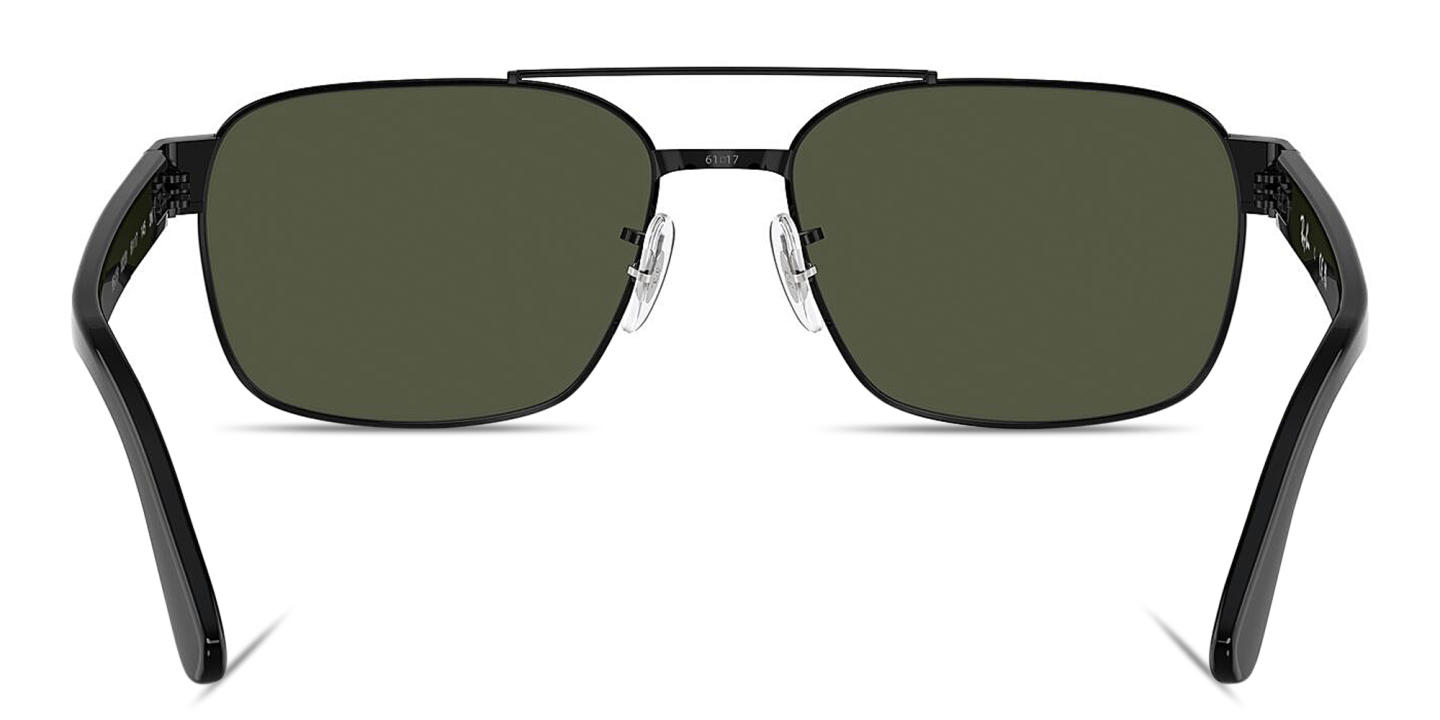 Shop Ray-Ban Embossed Logo Unisex Square Sunglasses in Black online.