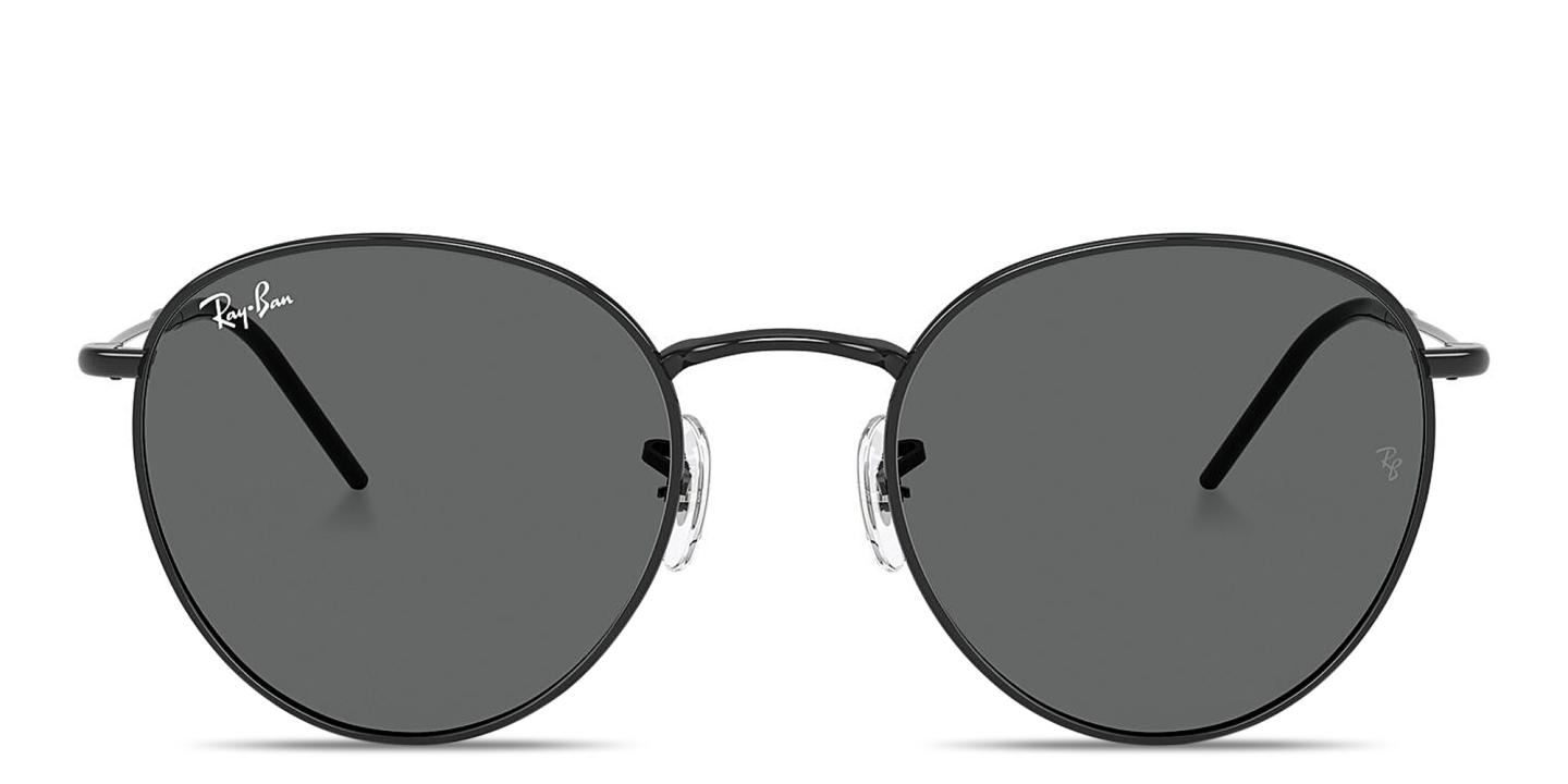 Shop Ray-Ban Round Reverse Unisex Panthos Sunglasses in Black online.