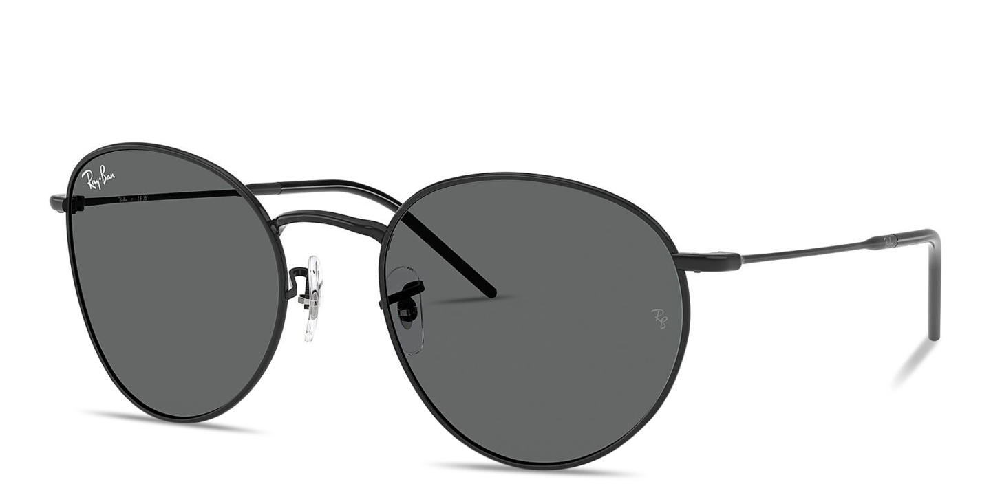 Shop Ray-Ban Round Reverse Unisex Panthos Sunglasses in Black online.