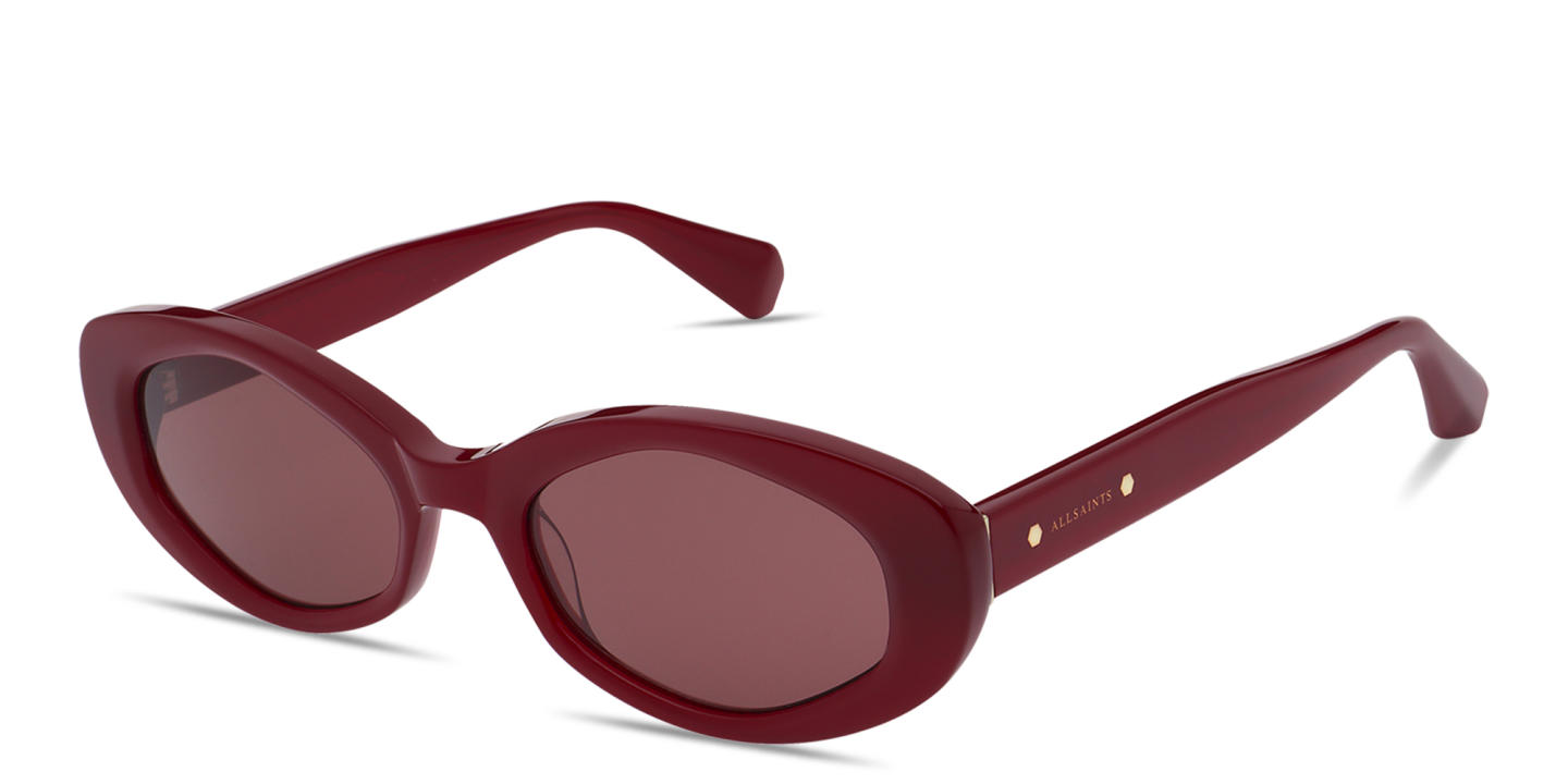 ALL SAINTS Logo Signature Oval Sunglasses in Red – Product Photo 0