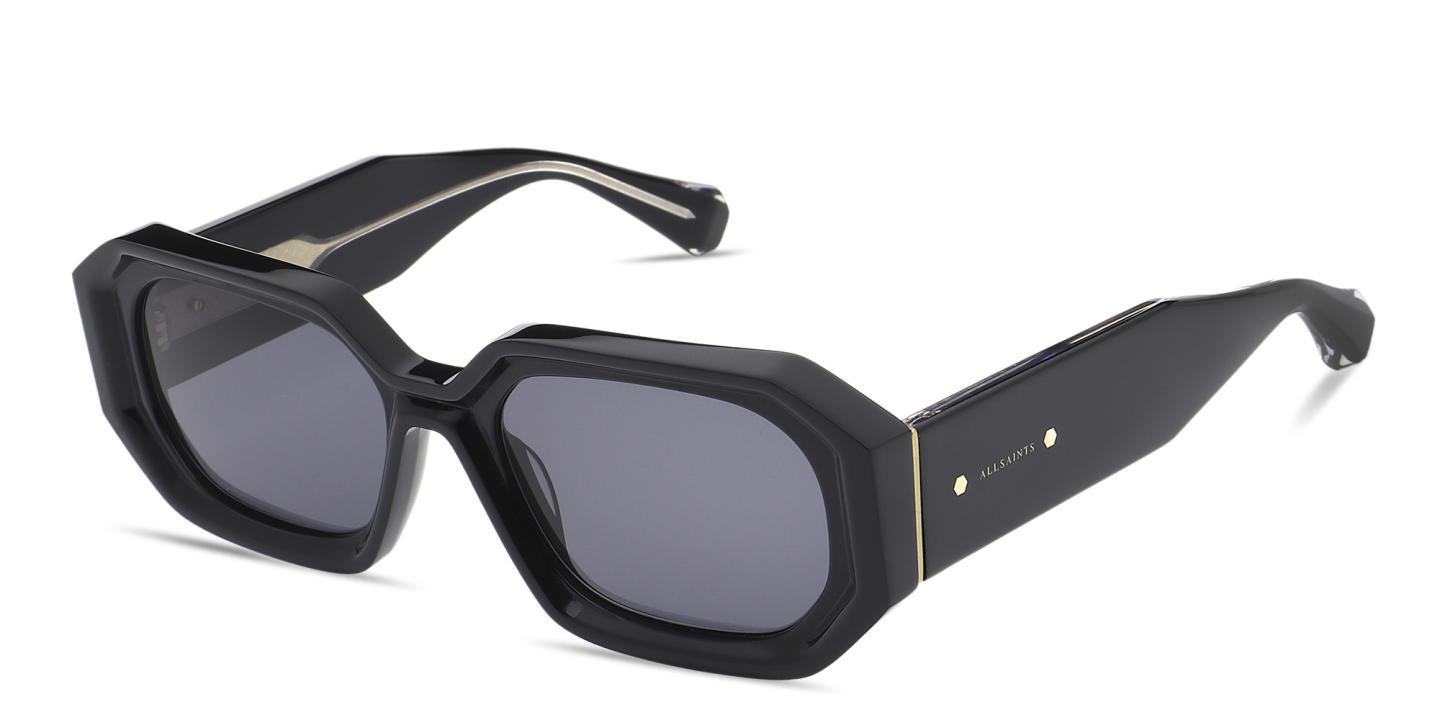 ALL SAINTS Logo Signature Rectangle Sunglasses in Black – Product Photo 0