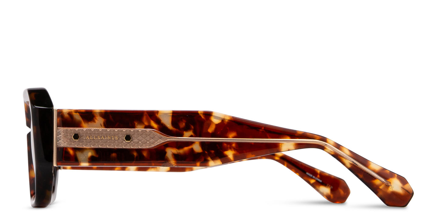 Shop ALL SAINTS Logo Signature Rectangle Sunglasses in Havana online.