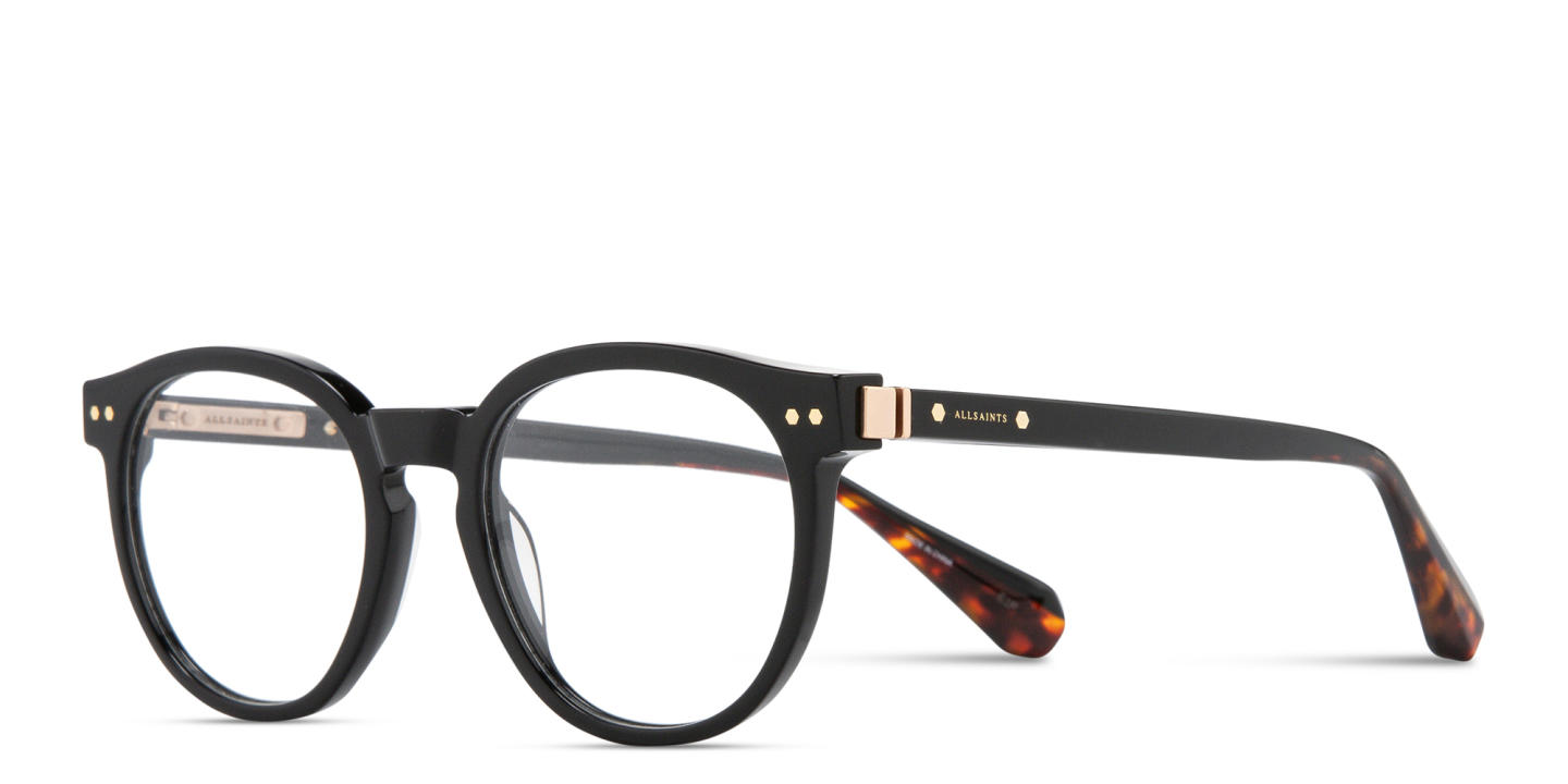 ALL SAINTS Ellis Round Eyeglasses in Black – Product Photo 1