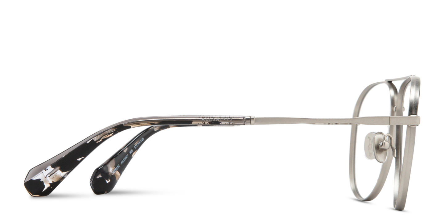 ALL SAINTS Merlin Wide Aviator Eyeglasses in Silver – Product Photo 2