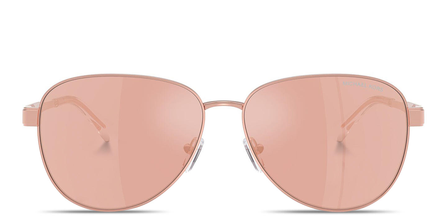 Michael Kors Biarritz Aviator Sunglasses in Rose Gold – Product Photo 0