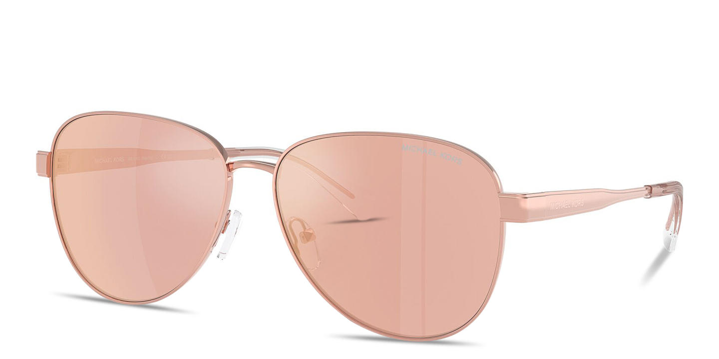 Michael Kors Biarritz Aviator Sunglasses in Rose Gold – Product Photo 1
