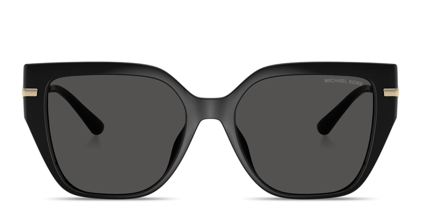 Shop Michael Kors St. Barths Square Sunglasses in Black online.