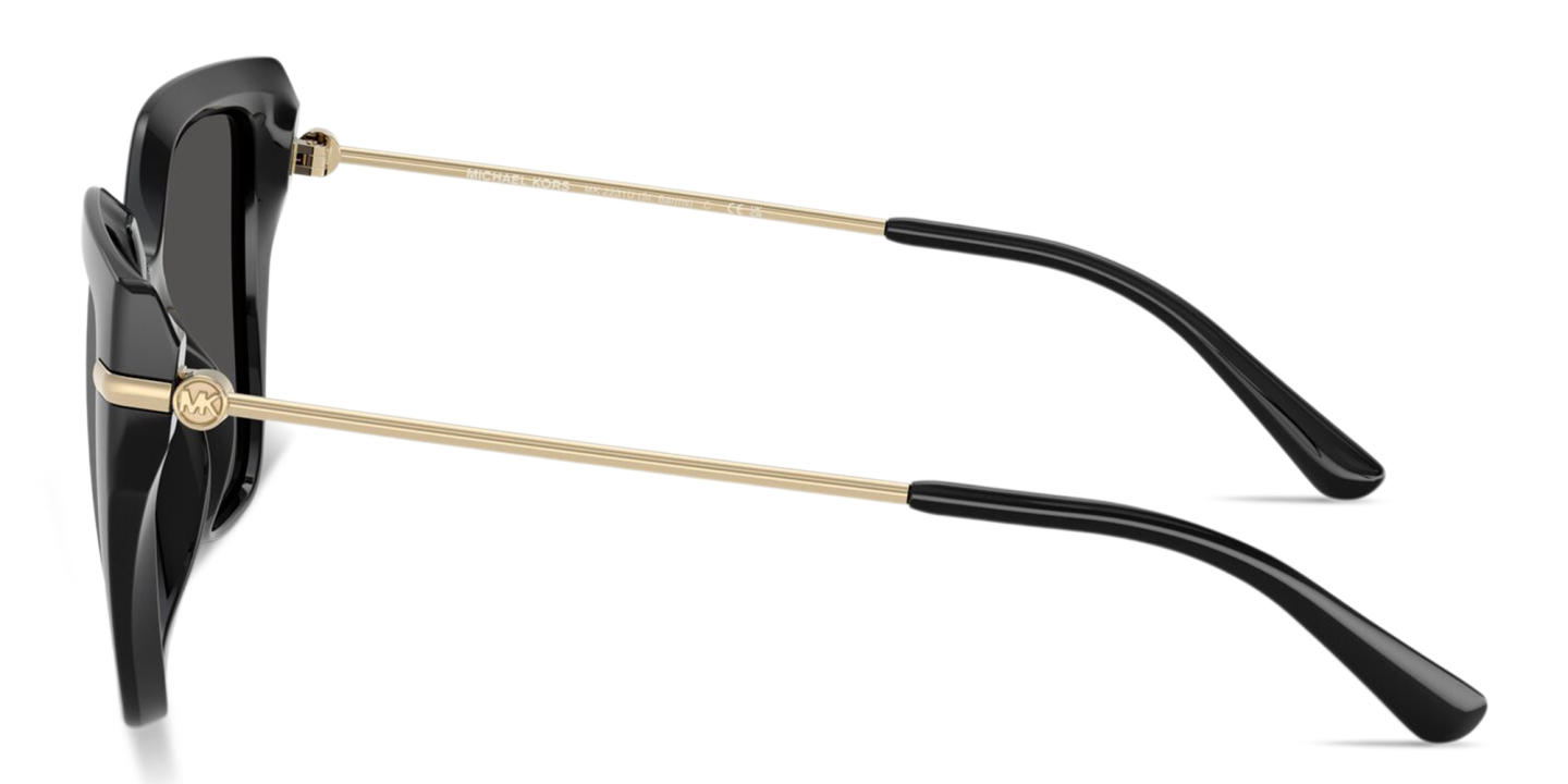 Shop Michael Kors St. Barths Square Sunglasses in Black online.